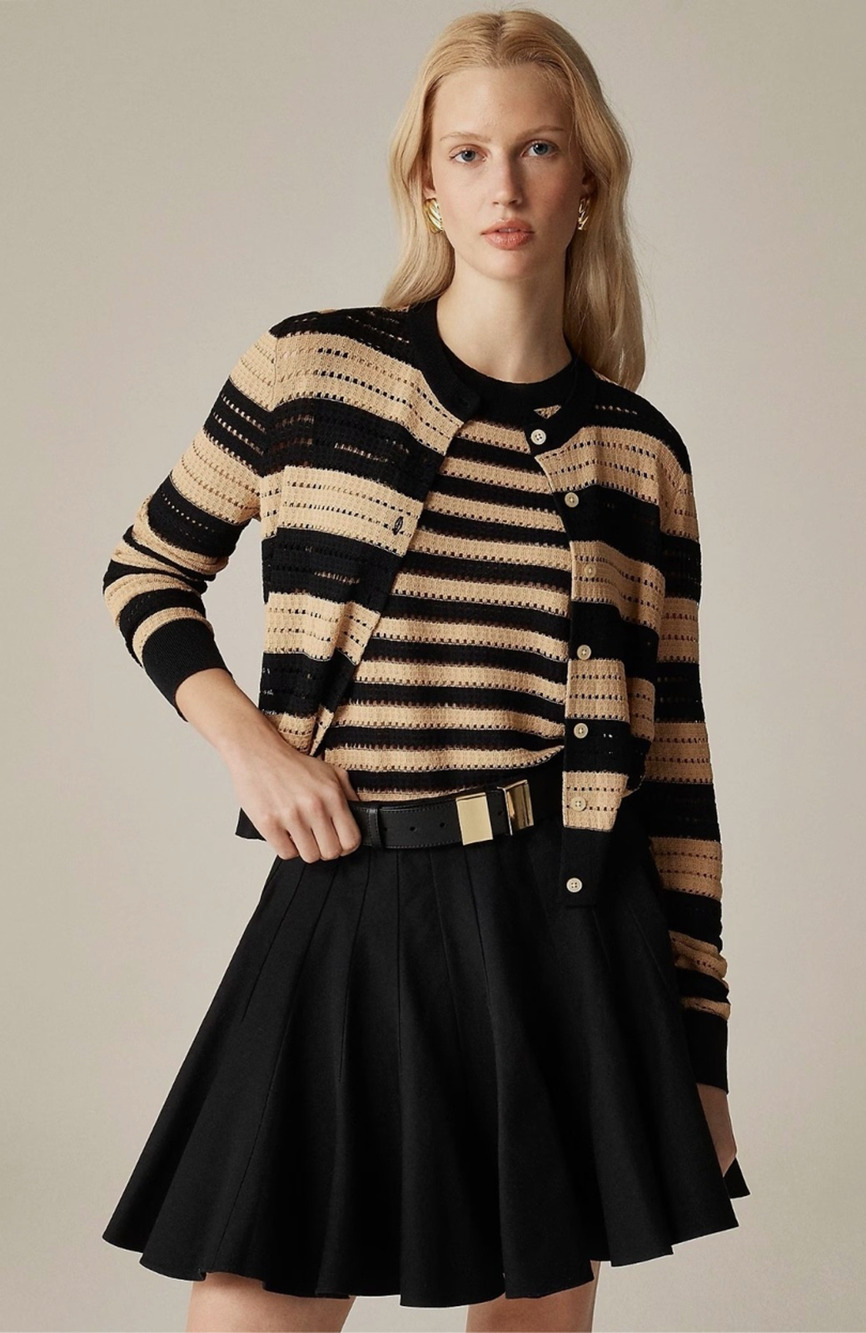 J. Crew Womens Godet Mini Skirt Black Chino Pleated Preppy Classic School Chic 6